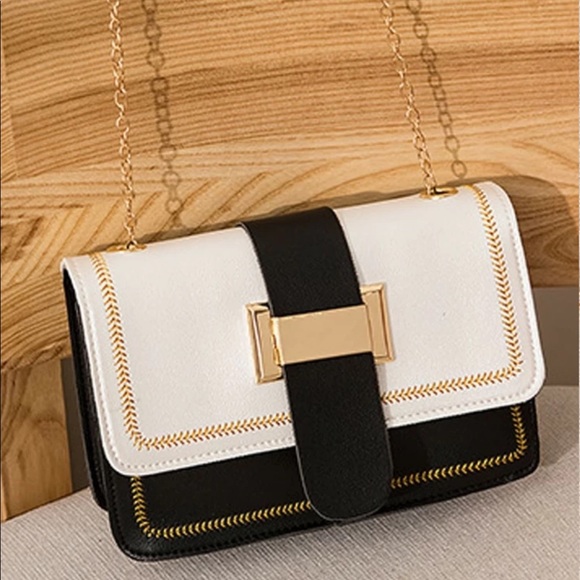 NEW•MODERN•Chic Black & White Mini Bag NWT - Picture 2 of 12
